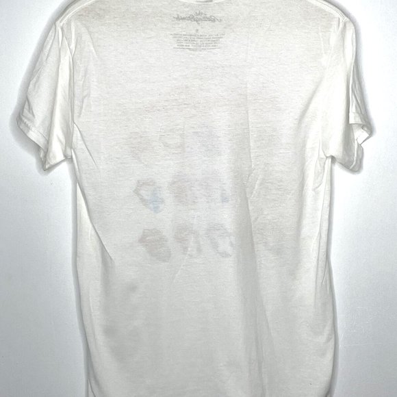 Musidor The Rolling Stones T-Shirt Flags Tongues White Size SMALL- NEW - Picture 5 of 5
